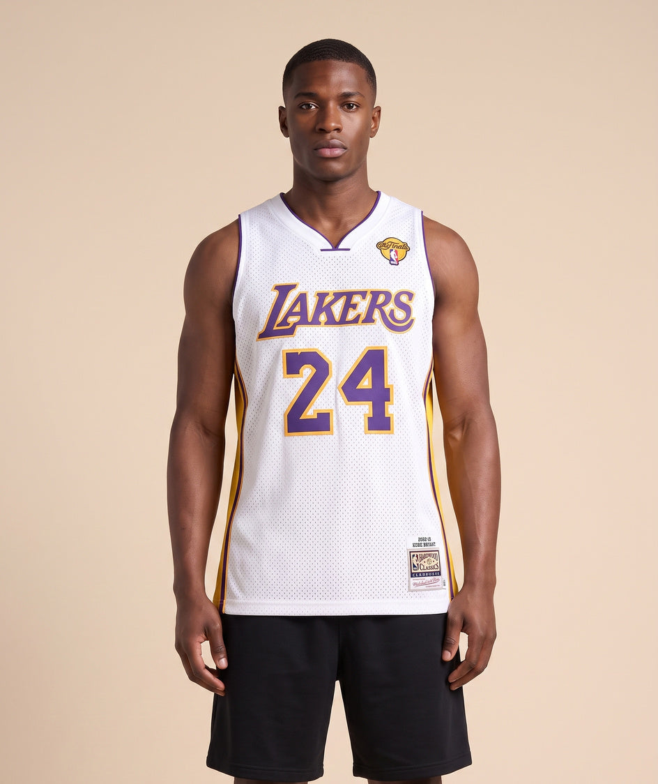 גופיית NBA - לוס אנג'לס לייקרס קובי 24 2009/20 לבן