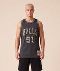 גופיית NBA - שיקגו בולס רודמן 91 1997-98 אפור כהה