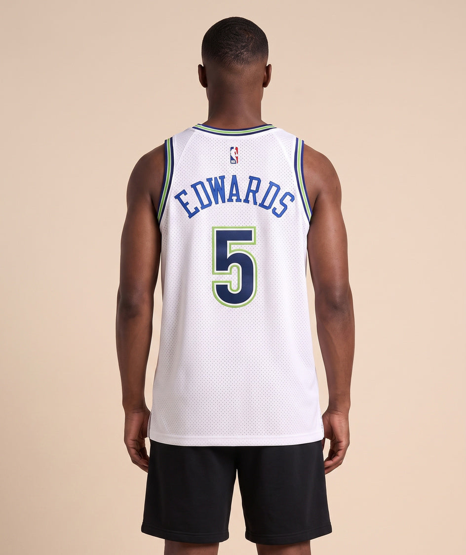 גופיית NBA - מינסוטה טימברוולבס אדוורדס 5 לבן קלאסיק - גב