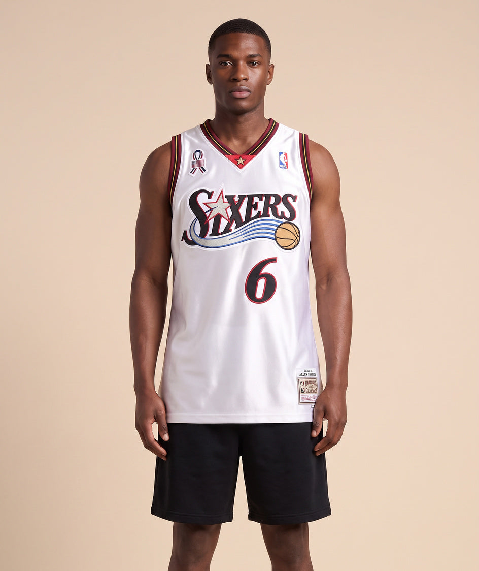 גופיית NBA - פילדלפיה 76 איברסון 6 לבן