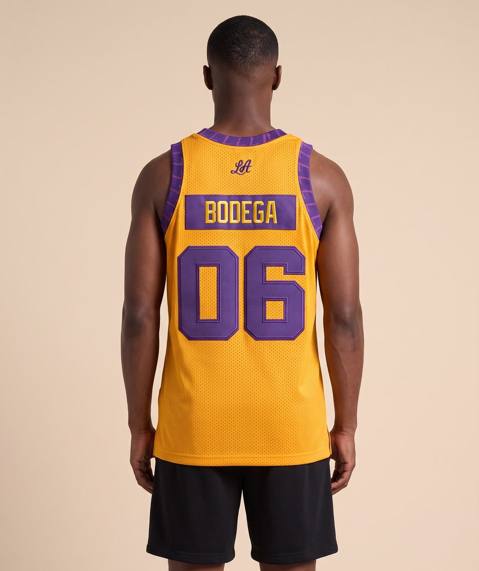 גופיית NBA - לוס אנג'לס לייקרס צהוב - גב