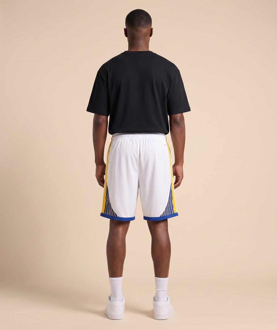 GSW Association Edition white shorts