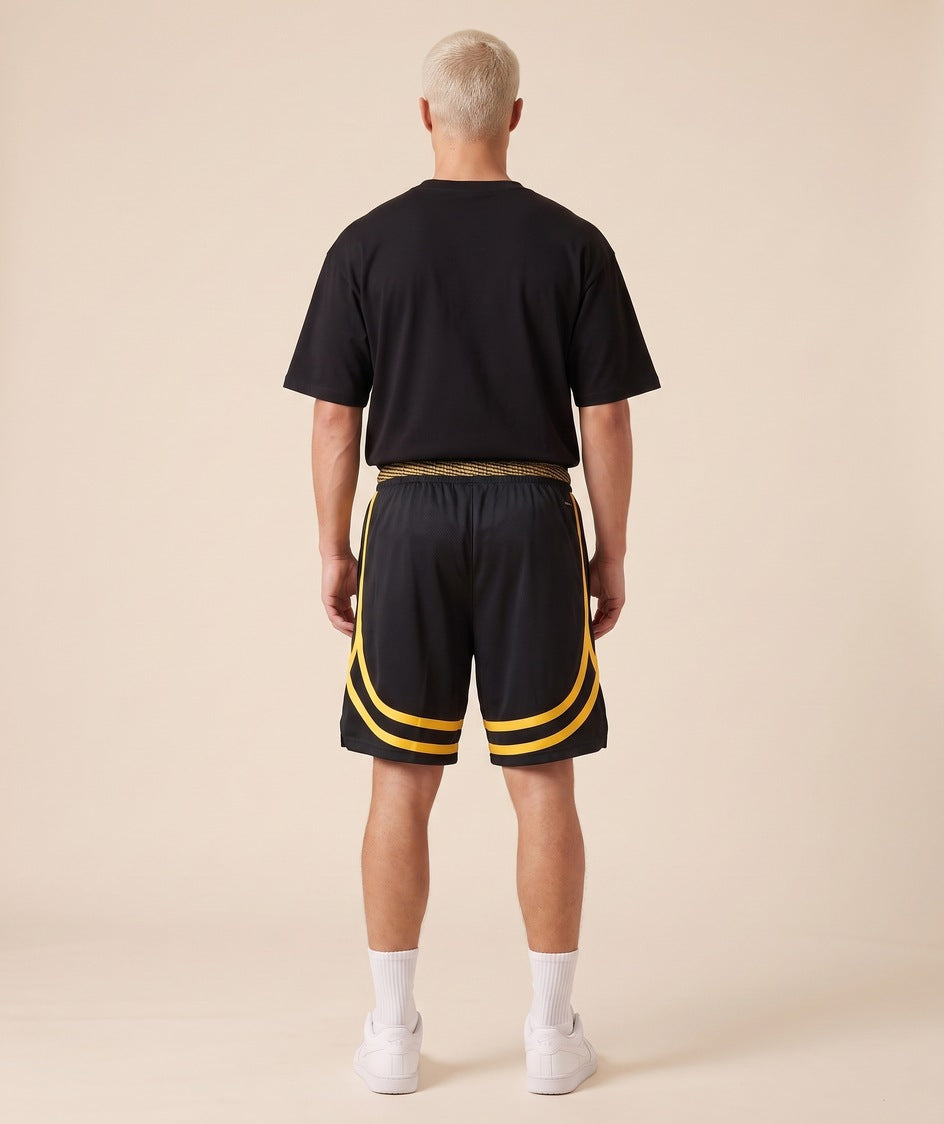 GSW black and gold City Edition shorts