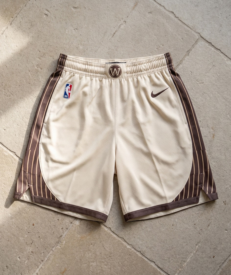 GSW 25/26 City Edition cream shorts