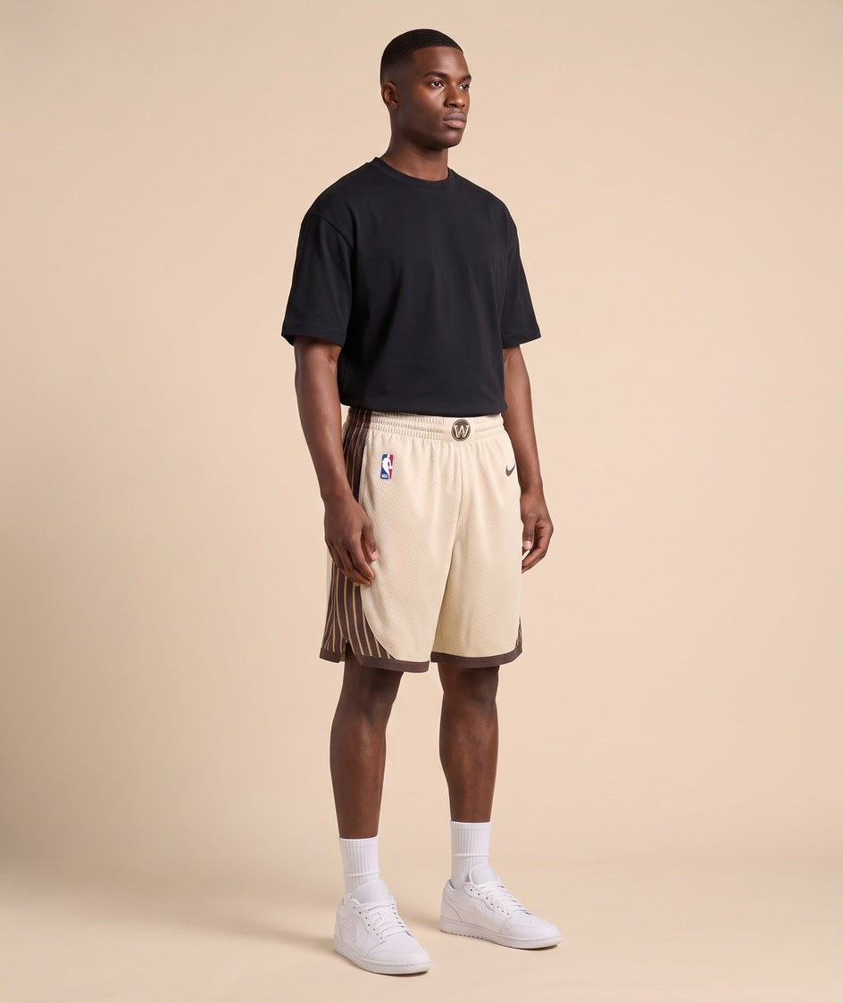 GSW 25/26 City Edition cream shorts