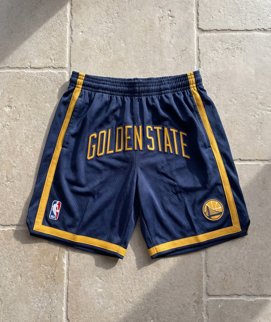 GSW navy gold Golden State shorts