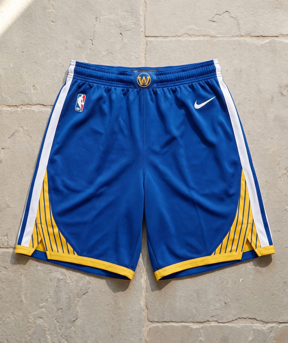 GSW Icon Edition royal blue shorts
