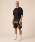 GSW San Francisco black gold shorts