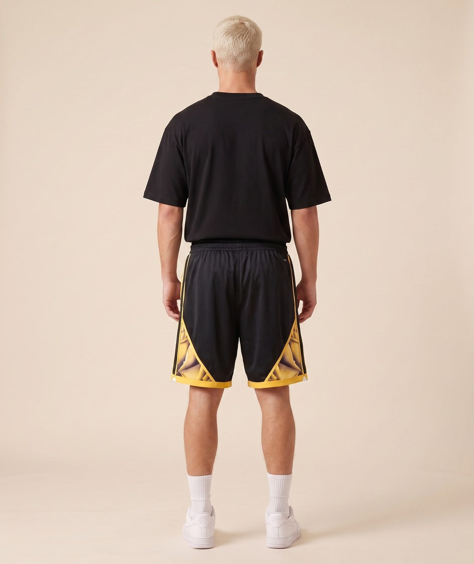 GSW black gold Warriors shorts