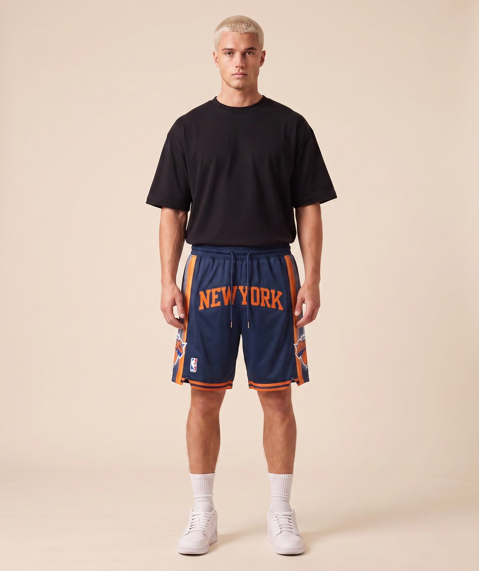 Knicks navy orange Just Don shorts