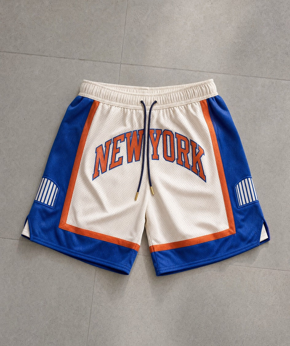 Knicks cream retro shorts