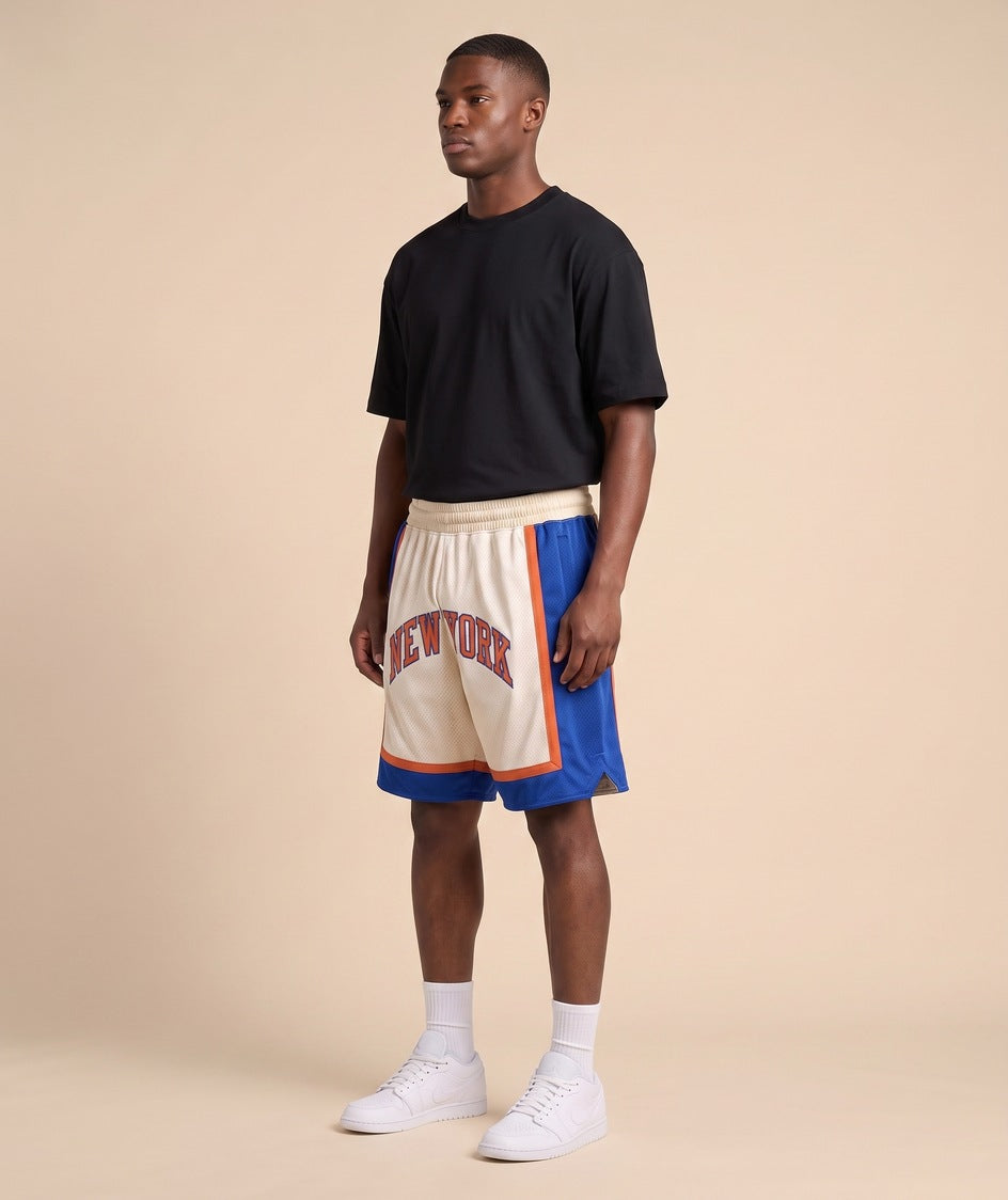 Knicks cream retro shorts