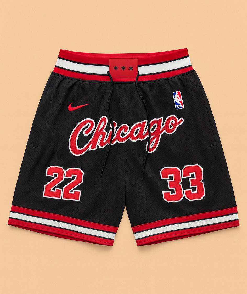 מכנסי NBA - שיקגו בולס שחור קלאסי