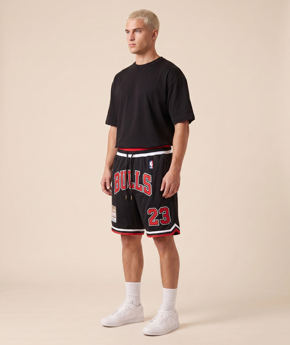 מכנסי NBA - שיקגו בולס שחור רטרו