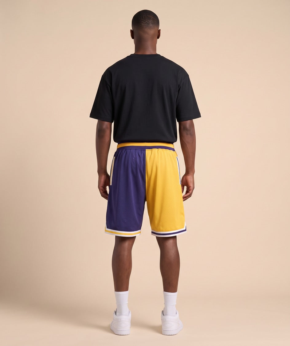 מכנסי NBA - לוס אנג'לס לייקרס בראיינט צהוב-סגול