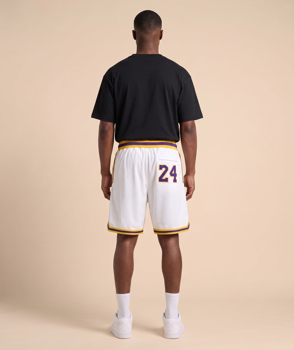 מכנסי NBA - לוס אנג'לס לייקרס קובי לבן
