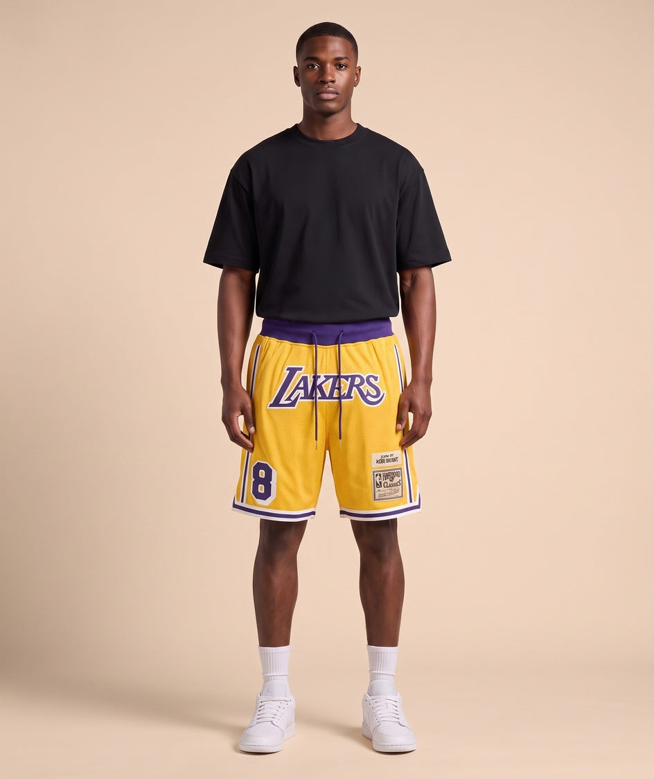 מכנסי NBA - לוס אנג'לס לייקרס קובי 8 צהוב