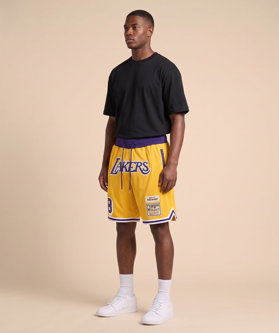 מכנסי NBA - לוס אנג'לס לייקרס קובי 8 צהוב
