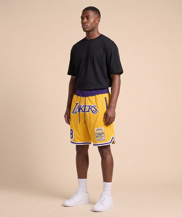 מכנסי NBA - לוס אנג'לס לייקרס קובי 8 צהוב