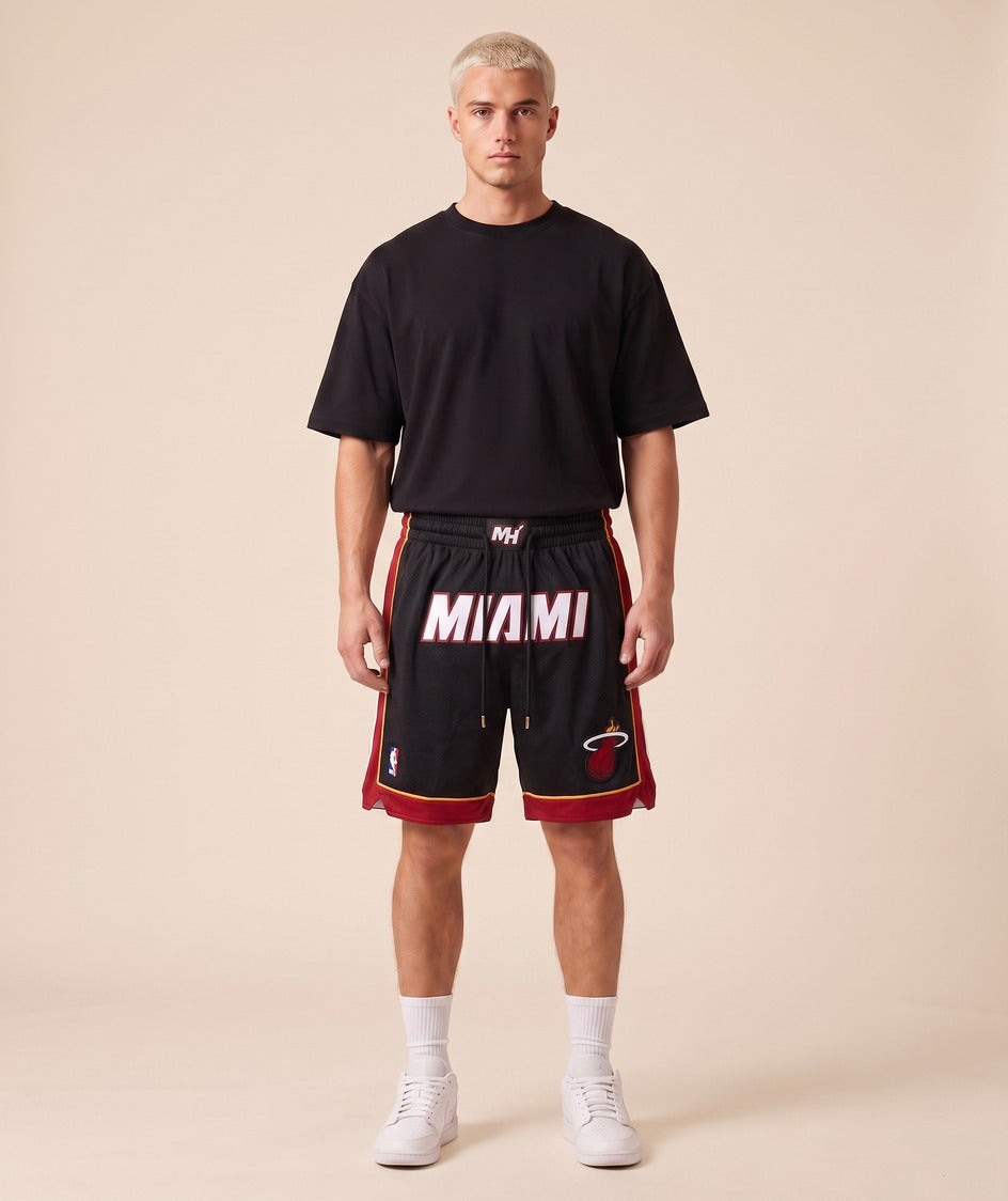 מכנסי NBA - מיאמי היט שחור