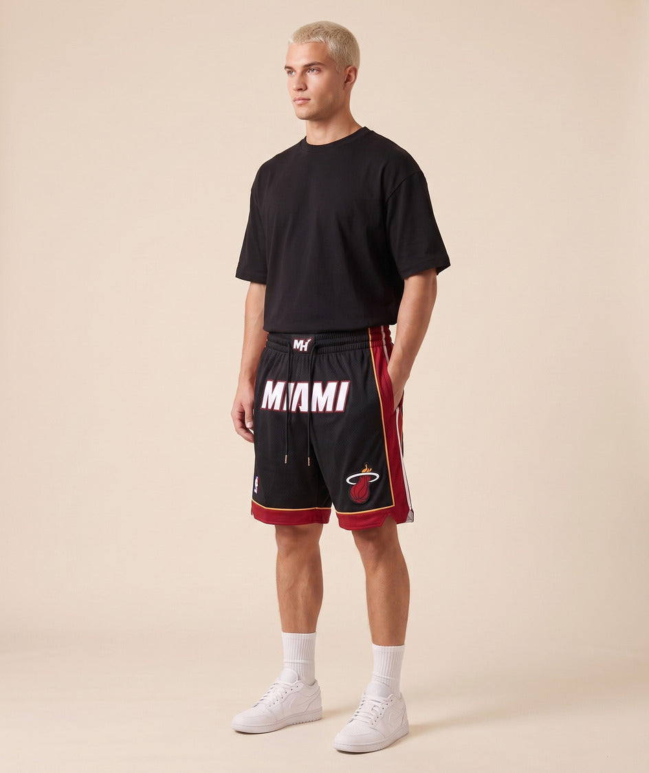מכנסי NBA - מיאמי היט שחור