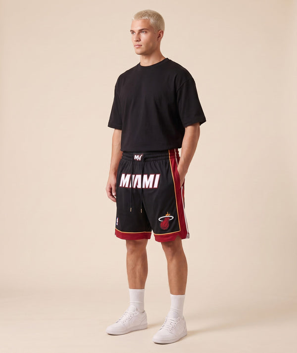 מכנסי NBA - מיאמי היט שחור