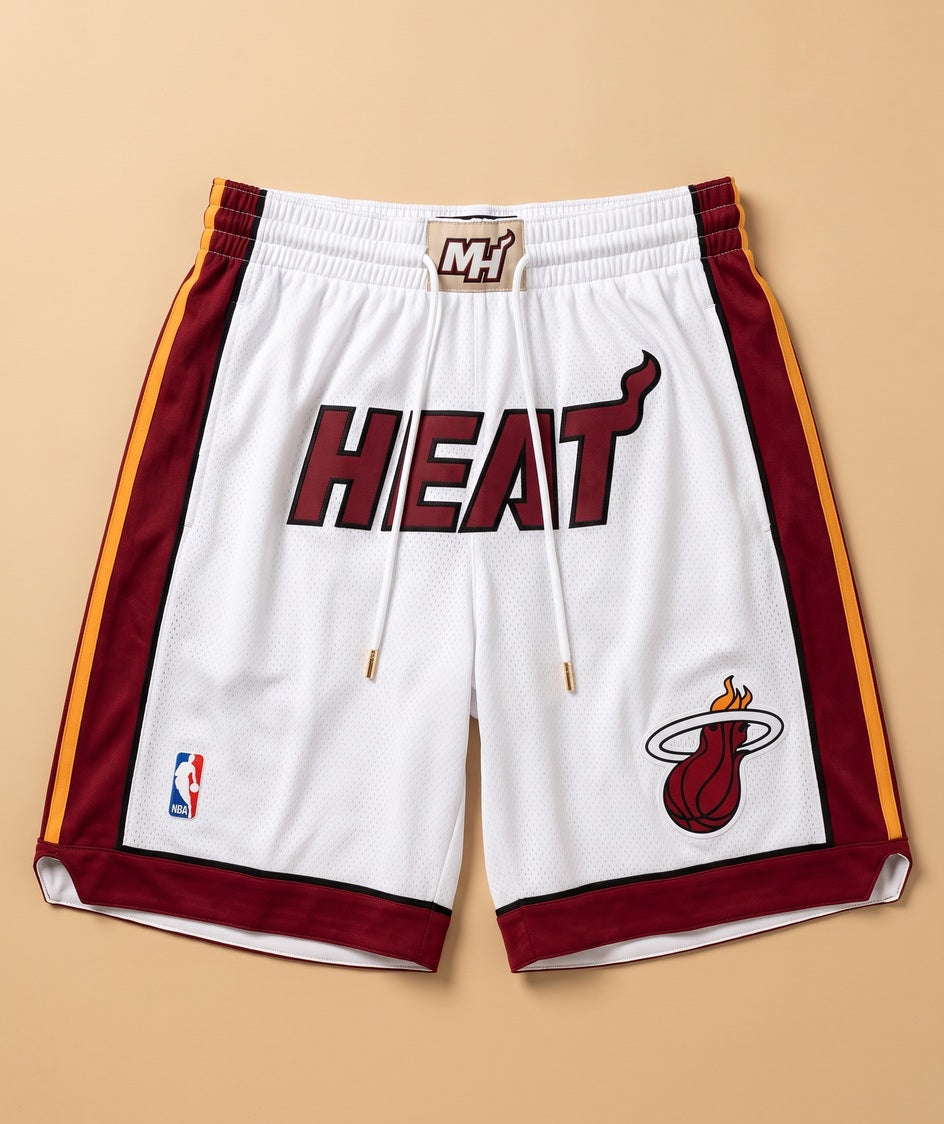 מכנסי NBA - מיאמי היט לבן