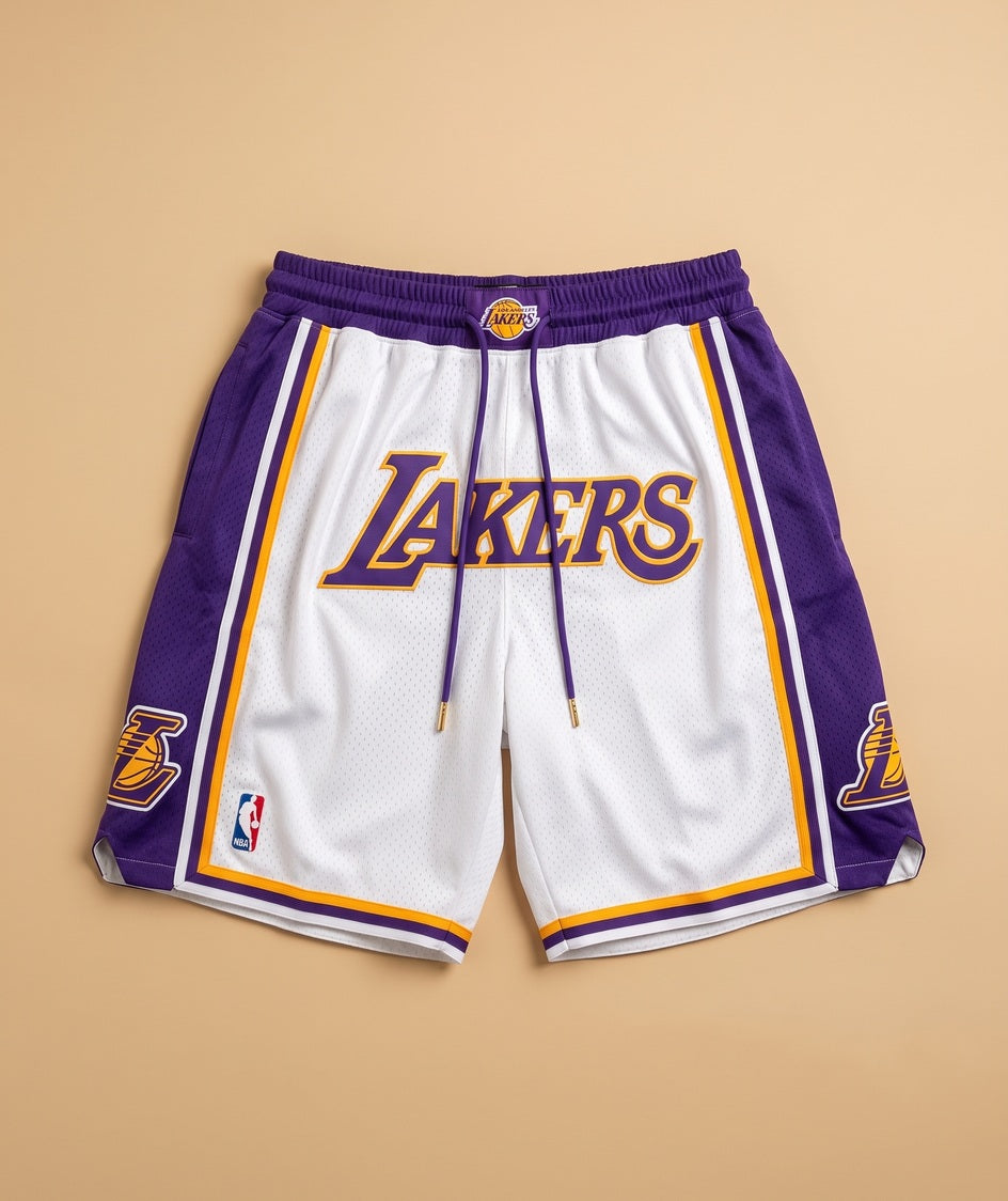 מכנסי NBA - לוס אנג'לס לייקרס לבן
