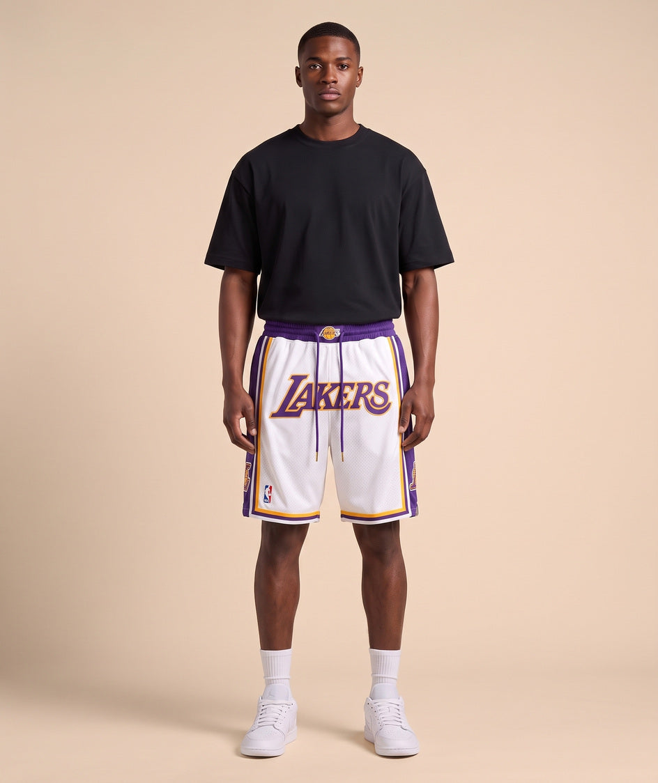 מכנסי NBA - לוס אנג'לס לייקרס לבן