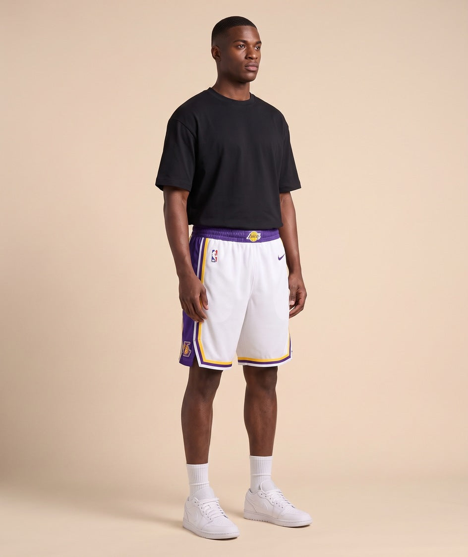מכנסי NBA - לוס אנג'לס לייקרס לבן