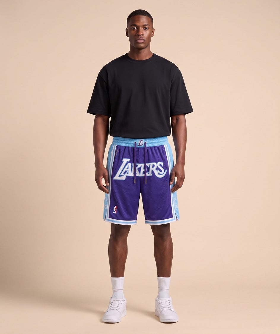 מכנסי NBA - לוס אנג'לס לייקרס סגול תכלת
