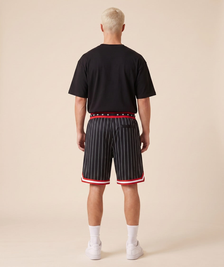 מכנסי NBA - שיקגו בולס פסים שחור