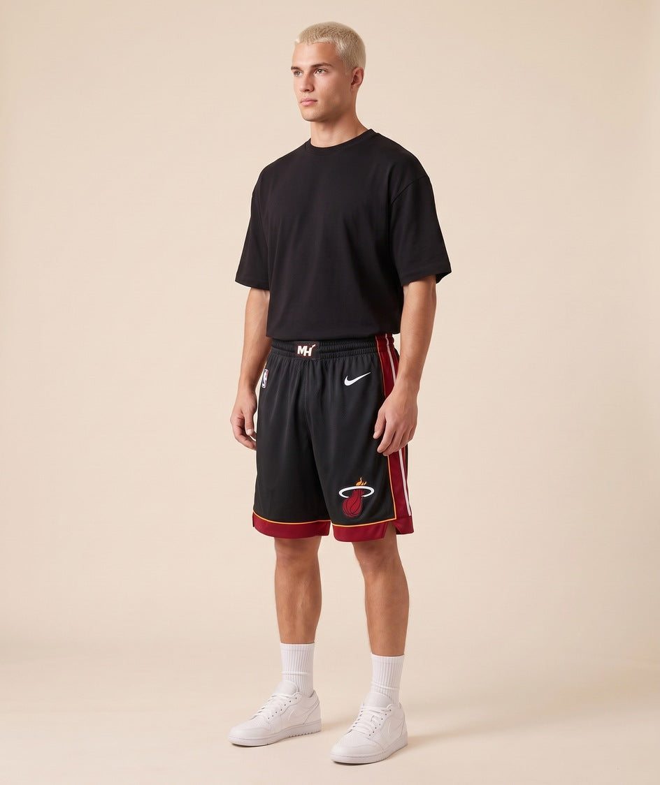 מכנסי NBA - מיאמי היט שחור