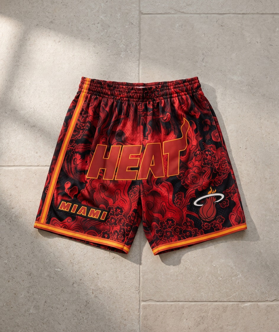 מכנסי NBA - מיאמי היט HEAT להבות