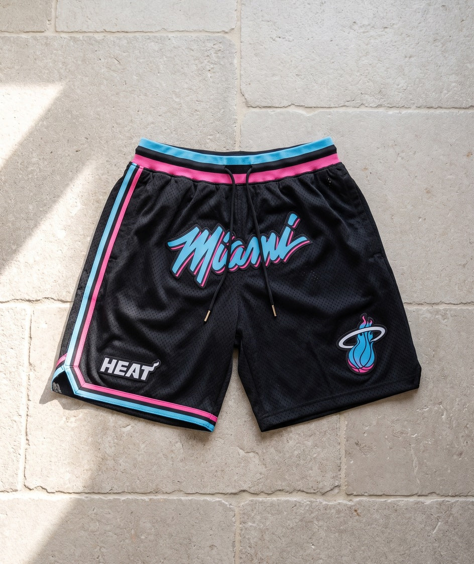 מכנסי NBA - מיאמי היט שחור Miami