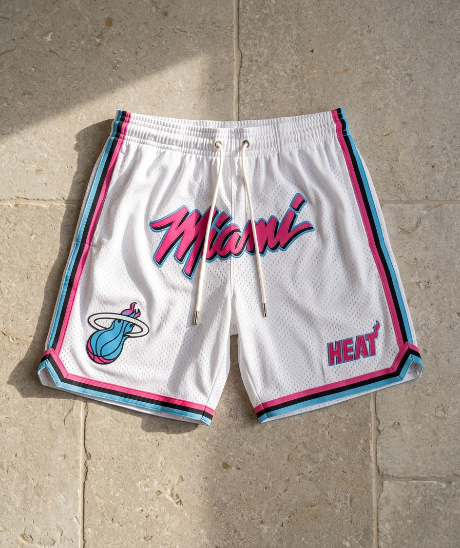 מכנסי NBA - מיאמי היט לבן Vice