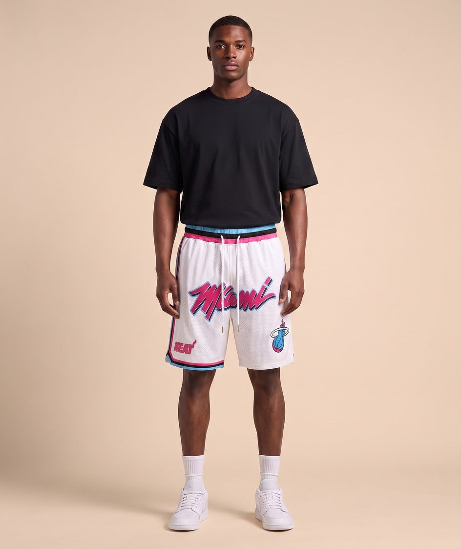 מכנסי NBA - מיאמי היט לבן Vice