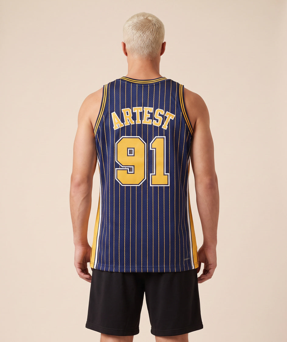 גופיית NBA - אינדיאנה פיסרס ארטסט 91 2003-04 נייבי - גב
