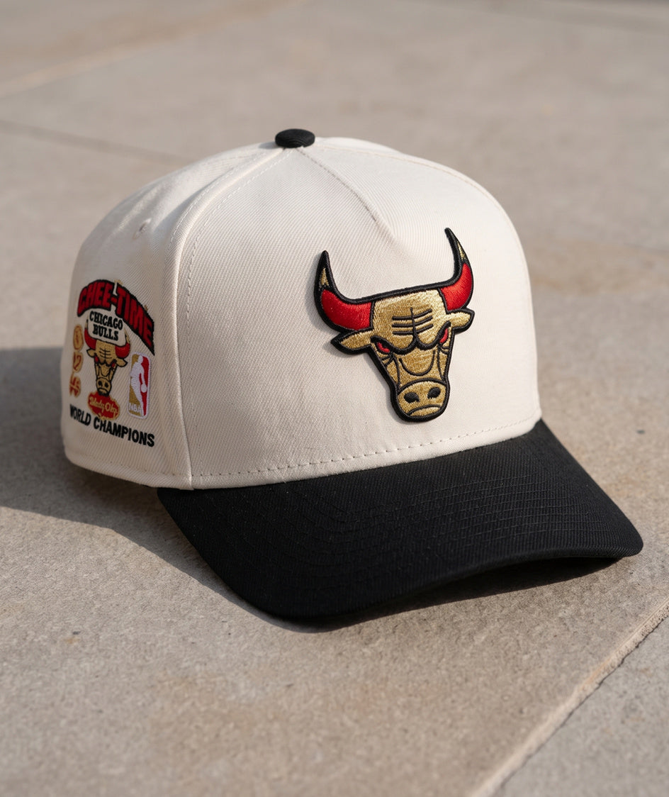 כובע NBA - שיקגו בולס קרם זהב