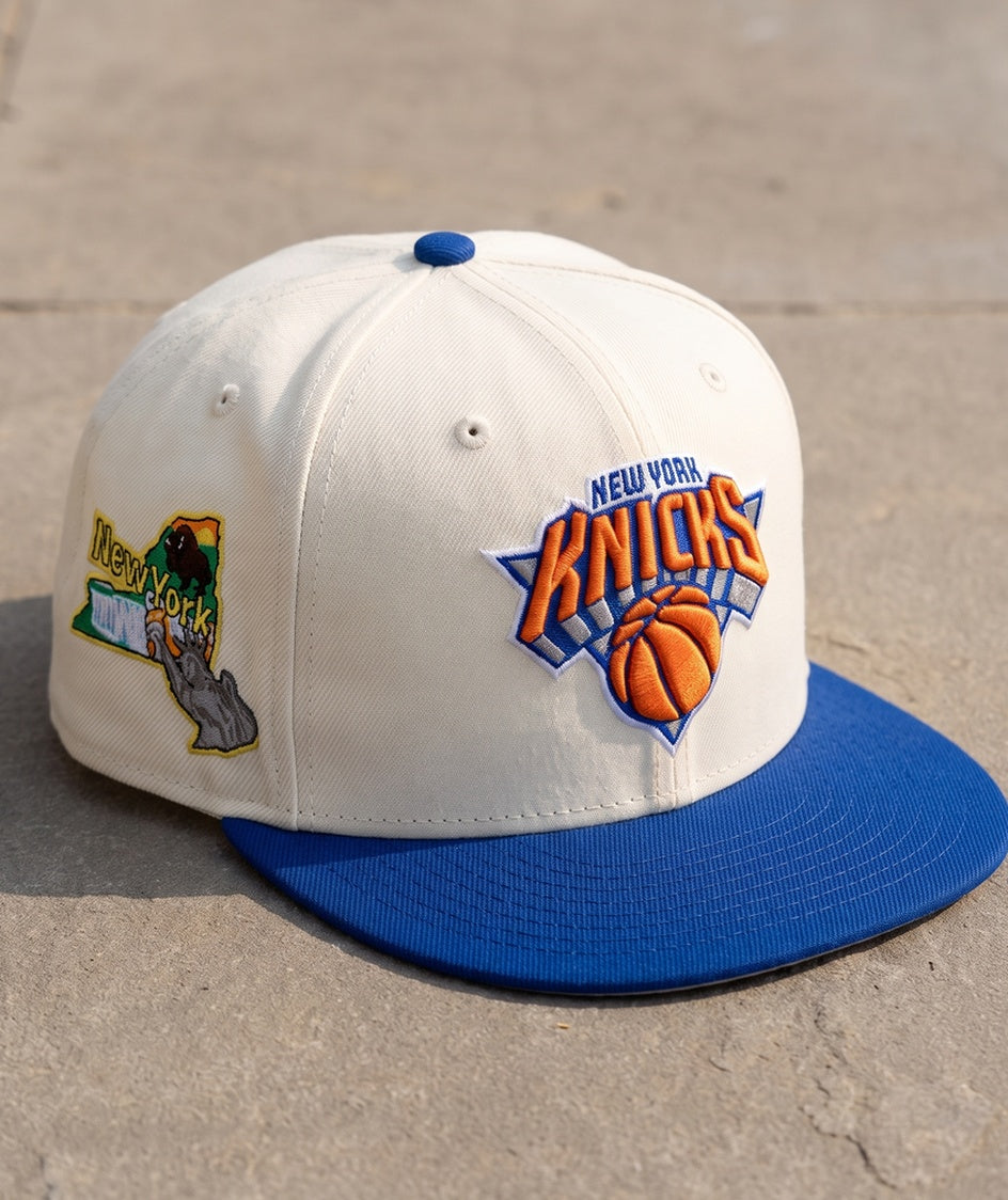 כובע NBA - ניו יורק ניקס קרם כחול מדינת ניו יורק