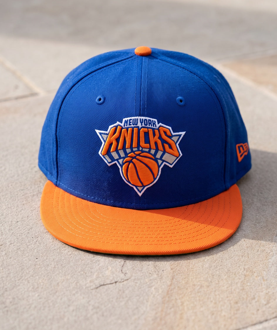 כובע NBA - ניו יורק ניקס כחול מצחייה כתומה