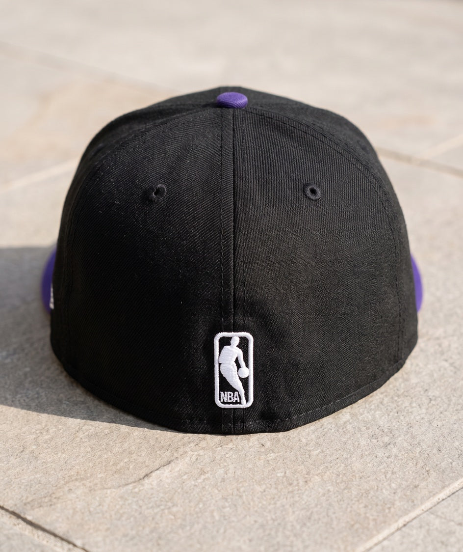 כובע NBA - לוס אנג'לס לייקרס שחור סגול פיטד - גב