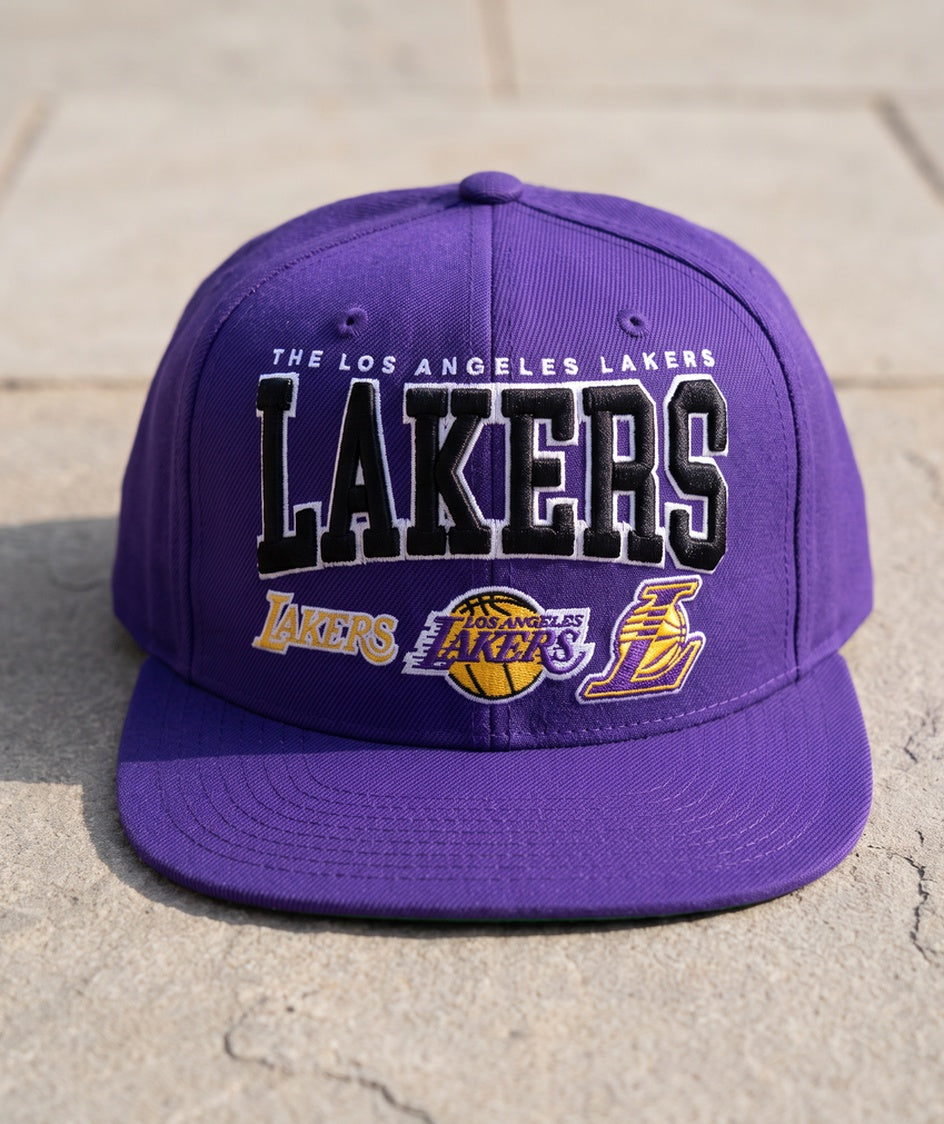 כובע NBA - לוס אנג'לס לייקרס סגול כיתוב שחור