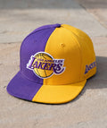 כובע NBA - לוס אנג'לס לייקרס סגול זהב חצוי