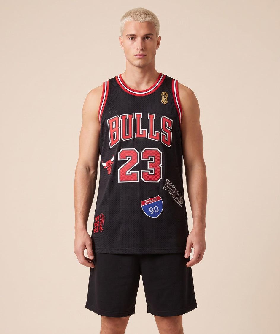 גופיית NBA - שיקגו בולס ג'ורדן 23 שחור