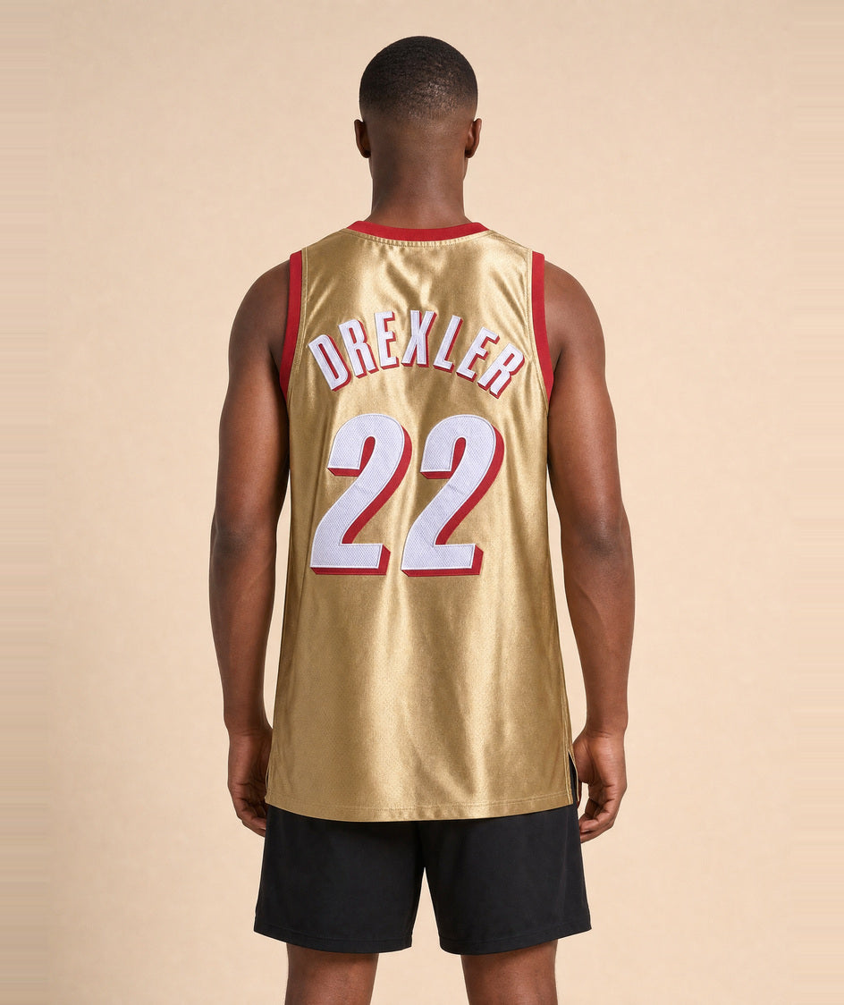 גופיית NBA - פורטלנד טריל בלייזרס דרקסלר 22 1991-92 זהב - גב