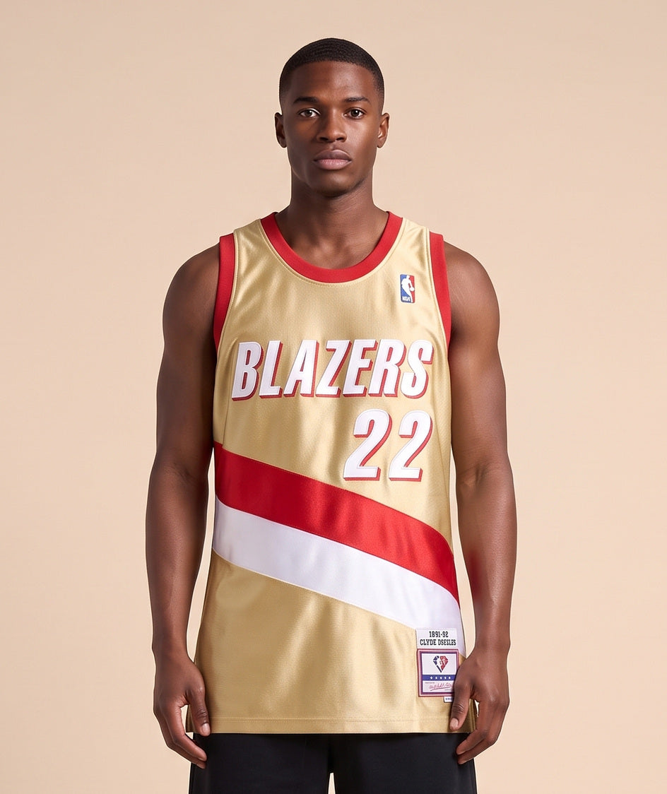 גופיית NBA - פורטלנד טריל בלייזרס דרקסלר 22 1991-92 זהב