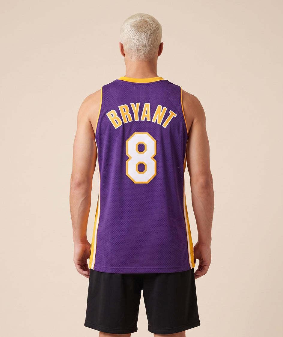 גופיית NBA - לוס אנג'לס לייקרס קובי 8 2001-02 סגול - גב