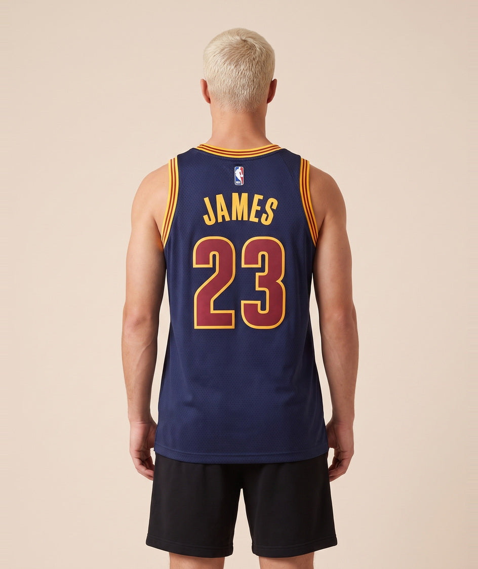 גופיית NBA - קליבלנד קאבלירס ג'יימס 23 2015-16 נייבי - גב