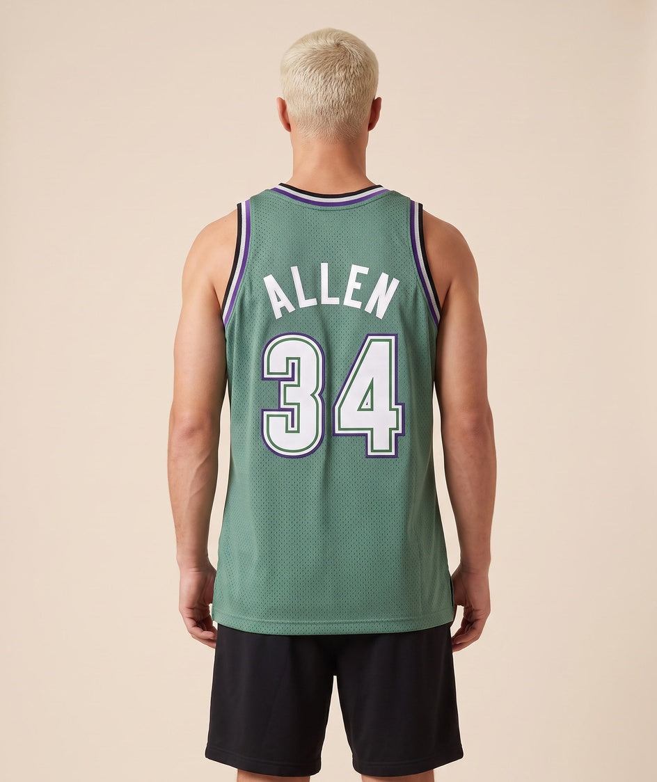 גופיית NBA - מילווקי באקס אלן 34 1996-97 ירוק - גב